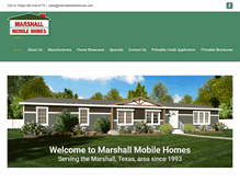 Tablet Screenshot of marshallmobilehomes.com